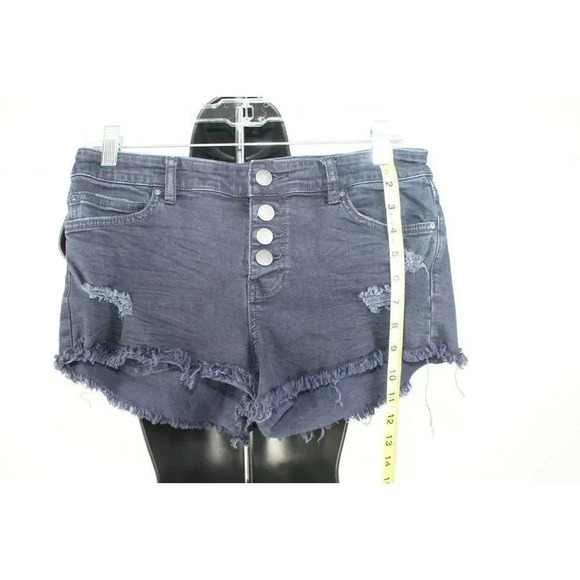Billabong Women's Size 27 / Size 4 (27" Waist) Blue Denim Shorts Button-Fly - Picture 1 of 4